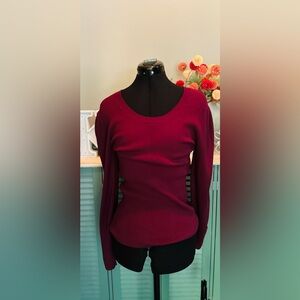 Loft women’s extra large burgundy ribbed sweater.